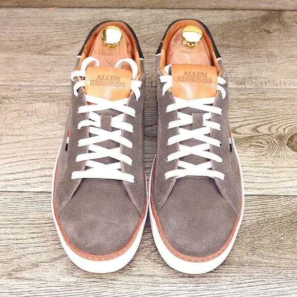 * NIB * $295 Allen Edmonds ALPHA Sneaker 7 D Grey Suede * add $15 new Trees - Picture 2 of 13
